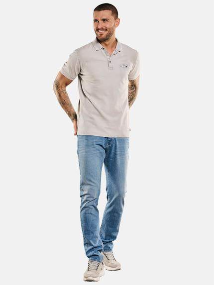 emilio adani Herren Polo-Shirt strukturiert Grau 33028