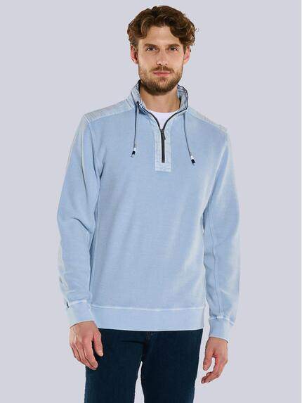 engbers Sweatshirt mit Stehkragen Hellblau