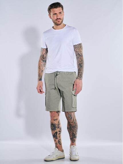 emilio adani Herren Cargo-Bermuda mit Tunnelzug Grün 39005 emilio adani Herren Cargo-Bermuda mit Tunnelzug Grün 39005
