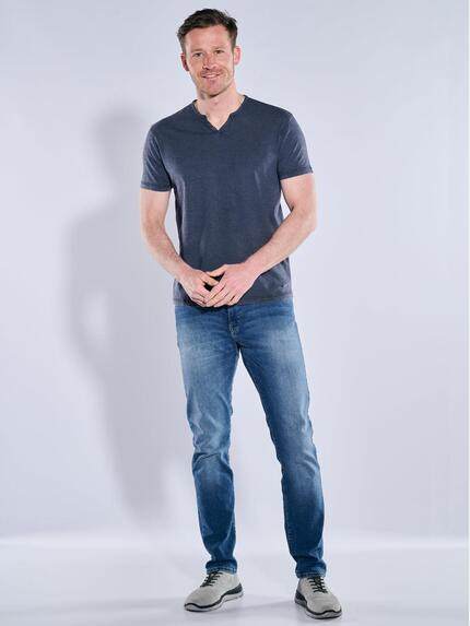 engbers Herren T-Shirt uni Saphirblau 38976