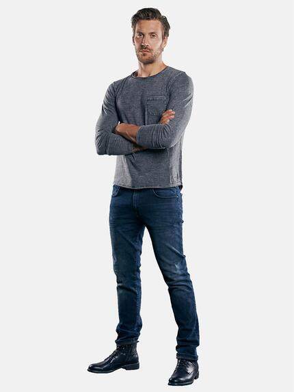 emilio adani Herren Rundhals Shirt Grau 30316 emilio adani Herren Rundhals Shirt Grau 30316