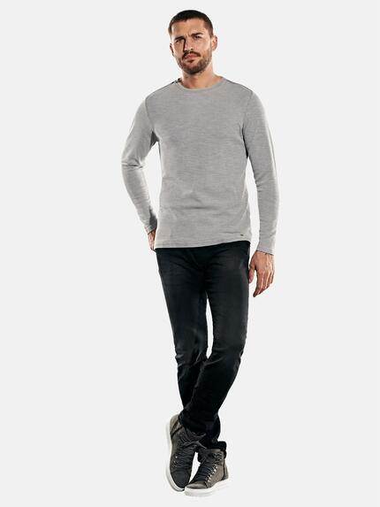 emilio adani Herren Rundhals-Shirt Grau 31928