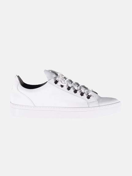 ENGBERS GERMANY Sneaker mit edlen Metallschlaufen Reinweiss