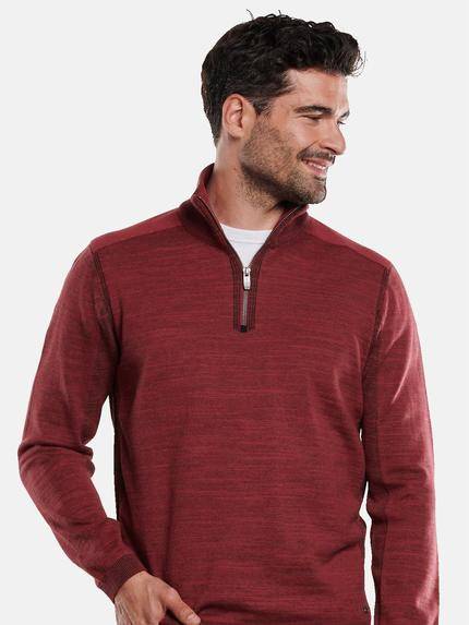 engbers Herren Pullover mit Stehkragen Rot 32035 engbers Herren Pullover mit Stehkragen Rot 32035