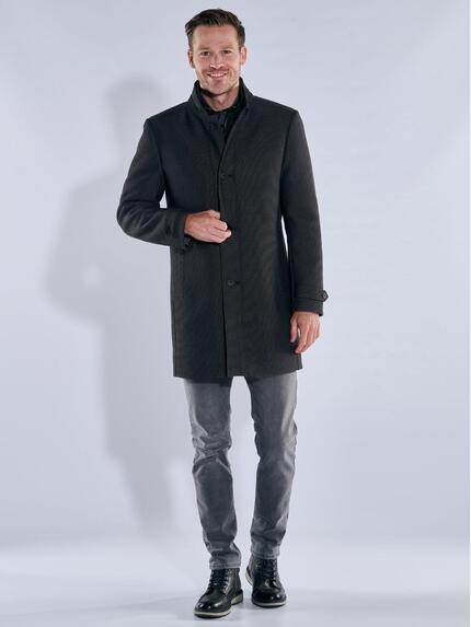 engbers Herren Mantel mit heraustrennbarem Inlet Anthrazit 39406