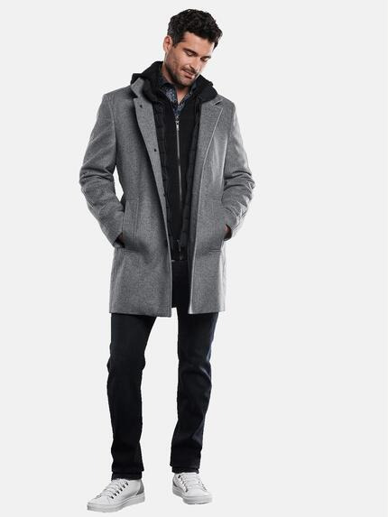 ENGBERS GERMANY Herren Mantel mit heraustrennbarem Inlet Grau 32123 ENGBERS GERMANY Herren Mantel mit heraustrennbarem Inlet Grau 32123