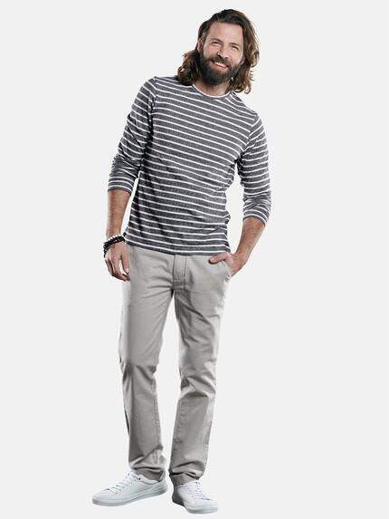 emilio adani Herren Rundhals Shirt mit besonderem Farbeffekt Grau 29641