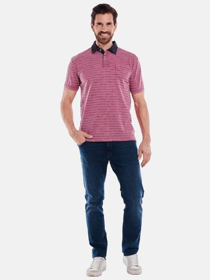 engbers Herren Polo-Shirt gestreift Pink 34922 engbers Herren Polo-Shirt gestreift Pink 34922