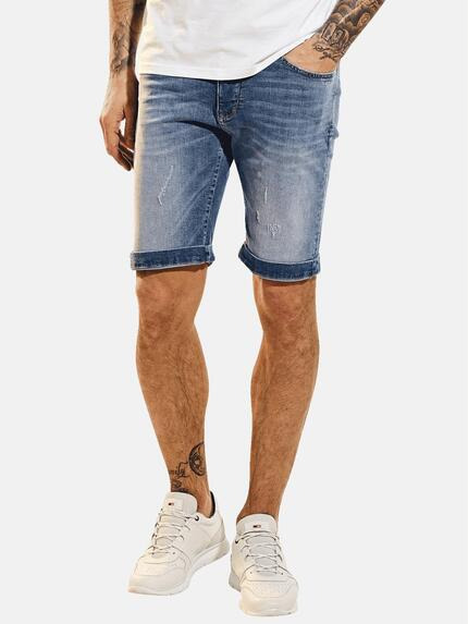 emilio adani Bermuda im Vintage-Design Himmelblau