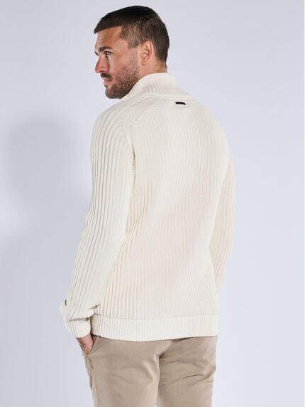 emilio adani Herren Strickjacke mit Rippstruktur Creme 39177 emilio adani Herren Strickjacke mit Rippstruktur Creme 39177