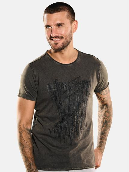 emilio adani Herren T-Shirt slim fit Braun 35348 emilio adani Herren T-Shirt slim fit Braun 35348