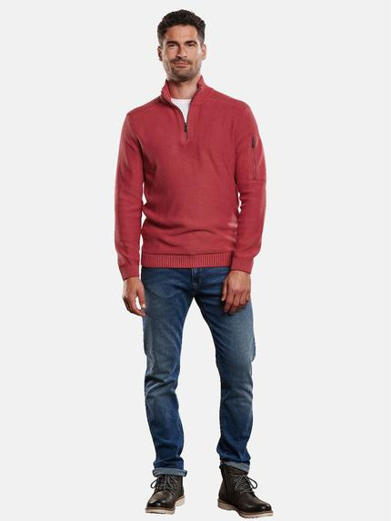 engbers Herren Pullover Polokragen Rot 32442 engbers Herren Pullover Polokragen Rot 32442