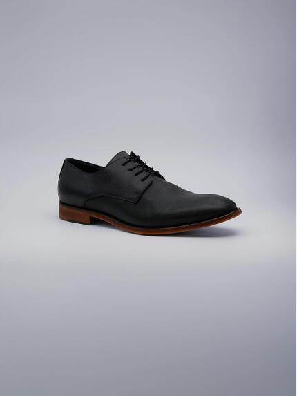 engbers Herren Halbschuh aus Leder Schwarz 38550