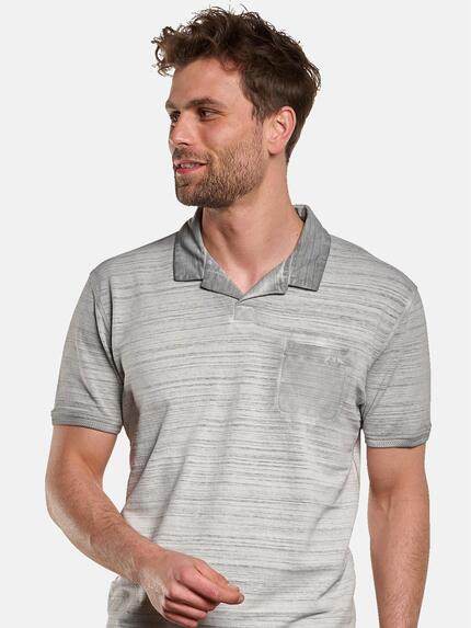 engbers Herren Polo-Shirt dezent gestreift Dunkelgrau 33047 engbers Herren Polo-Shirt dezent gestreift Dunkelgrau 33047