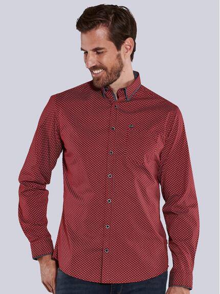 engbers Herren Langarm-Hemd gemustert Rot 36059 engbers Herren Langarm-Hemd gemustert Rot 36059