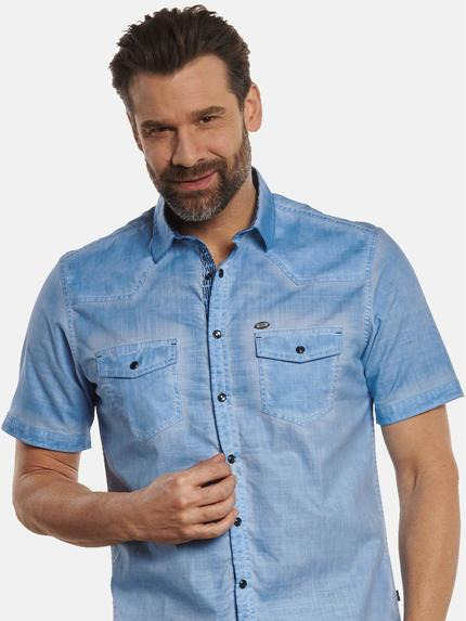 engbers Herren Kurzarm-Hemd gefärbt Hellblau 32820 engbers Herren Kurzarm-Hemd gefärbt Hellblau 32820