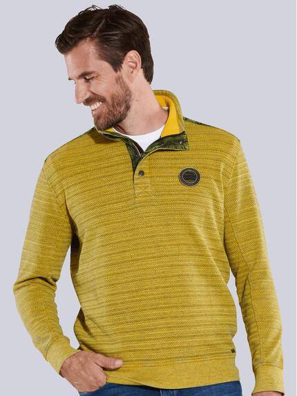 engbers Herren Sweatshirt mit Stehkragen Gelb 35670 engbers Herren Sweatshirt mit Stehkragen Gelb 35670