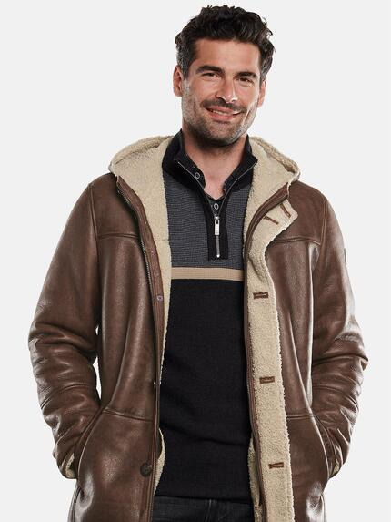 ENGBERS GERMANY Herren Lederparka aus Lammleder Cognac 31861 ENGBERS GERMANY Herren Lederparka aus Lammleder Cognac 31861