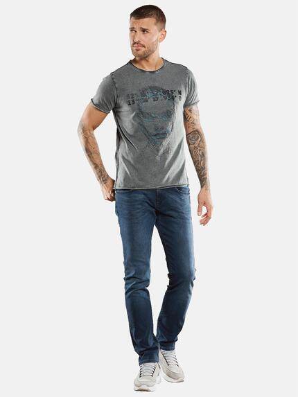 emilio adani Herren T-Shirt mit Print Türkis 33419 emilio adani Herren T-Shirt mit Print Türkis 33419