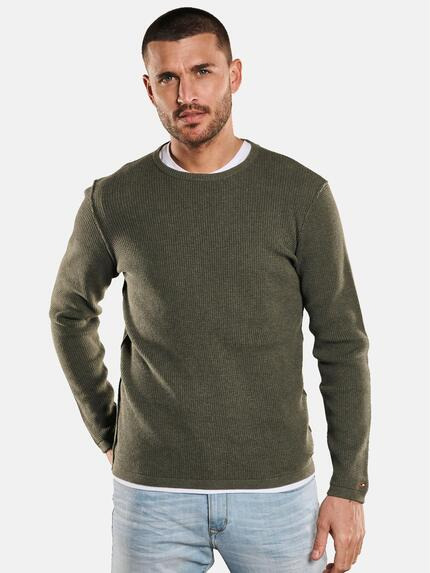 emilio adani Pullover strukturiert Oliv