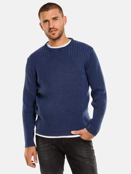 emilio adani Pullover strukturiert Royalblau