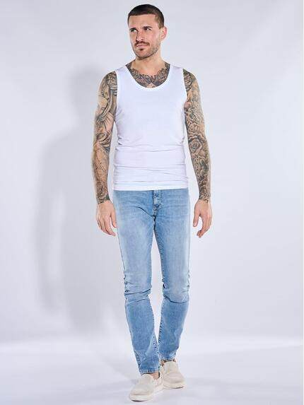 emilio adani Herren Tank Top Reinweiss 32803