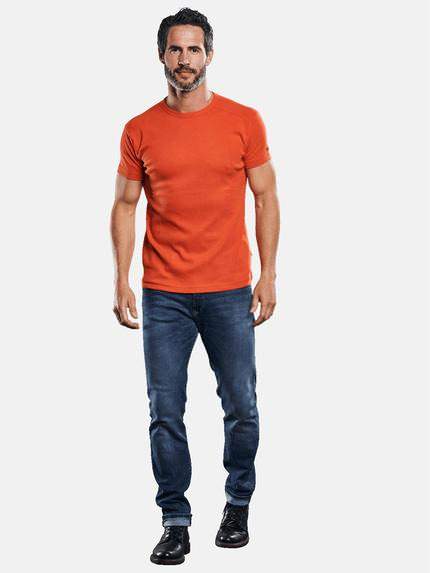engbers Herren Souveränes Basic T-Shirt aus der "My Favorite" Kollektion Orange 30293 engbers Herren Souveränes Basic T-Shirt aus der "My Favorite" Kollektion Orange 30293
