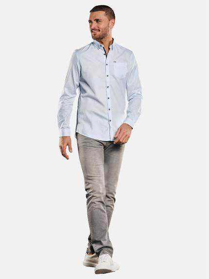 emilio adani Herren Langarm-Hemd uni Blau 32058 emilio adani Herren Langarm-Hemd uni Blau 32058