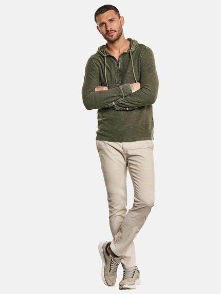 emilio adani Herren Langarm-Shirt mit Kapuze Grün 32714 emilio adani Herren Langarm-Shirt mit Kapuze Grün 32714