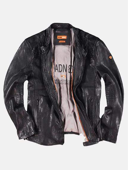 emilio adani Herren Lederjacke im Bikerstyle Schwarz 30213 emilio adani Herren Lederjacke im Bikerstyle Schwarz 30213