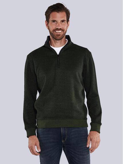 engbers Sweatshirt mit Stehkragen Dunkelgruen