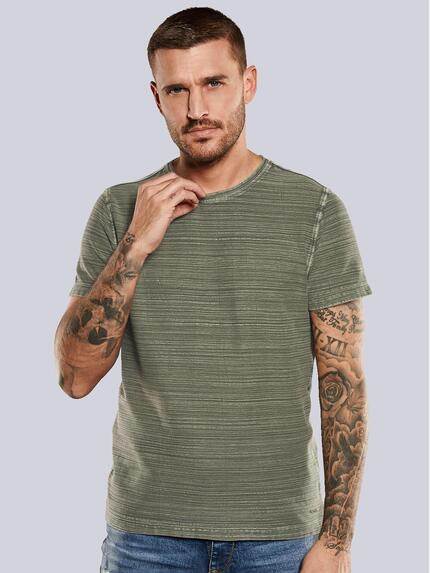 emilio adani Herren T-Shirt slim fit Grün 35099