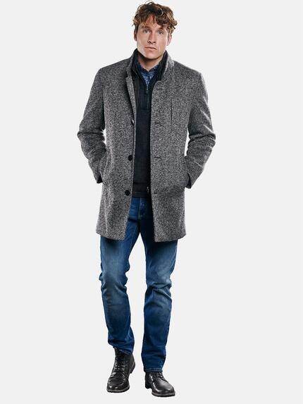 engbers Herren Mantel in Pfeffer und Salzoptik Kieselgrau 30771 engbers Herren Mantel in Pfeffer und Salzoptik Kieselgrau 30771