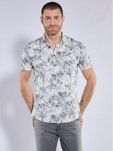 ENGBERS GERMANY Kurzarm-Hemd slim fit Beige