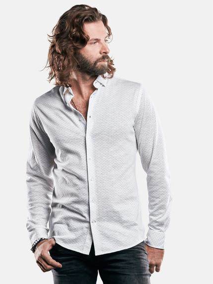 emilio adani Jersey-Hemd mit T-Shirt Feeling Naturweiss