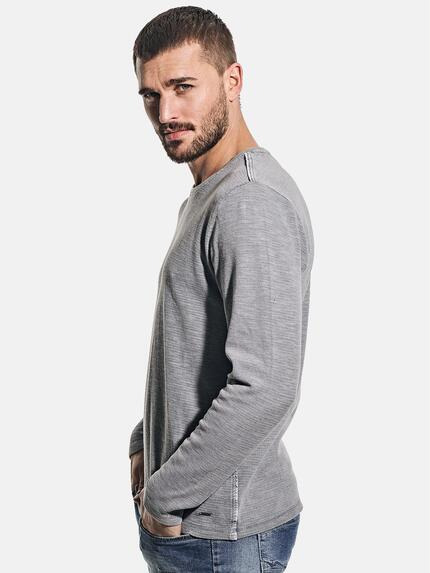 emilio adani Rundhals Shirt Granitgrau