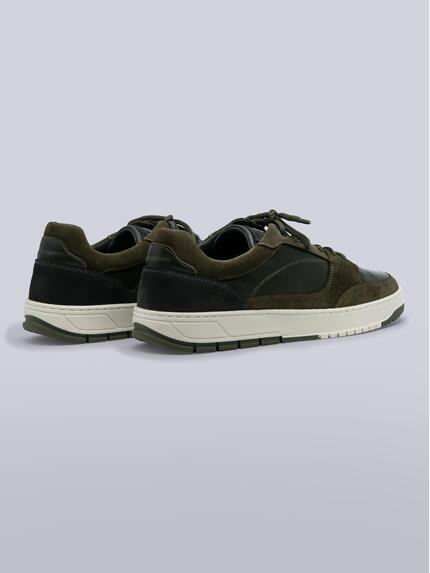 engbers Herren Ledersneaker sportiv Khaki 39752