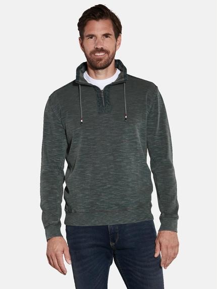 engbers Sweatshirt mit Zipper Dunkelgruen