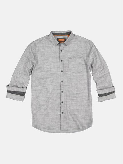 emilio adani Herren Langarm-Hemd aus Flanell Grau 33788 emilio adani Herren Langarm-Hemd aus Flanell Grau 33788
