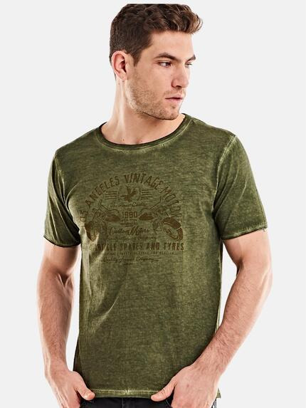 emilio adani Rundhals T-Shirt Khakigrün