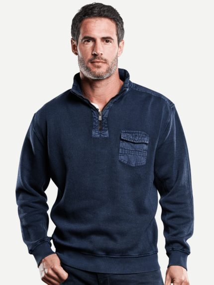 engbers Herren Sweatshirt Stehbund Indigoblau 28838 engbers Herren Sweatshirt Stehbund Indigoblau 28838