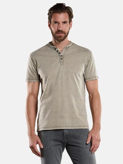 engbers Henley-Shirt Hellbraun