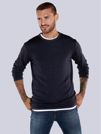 emilio adani Pullover uni Saphirblau