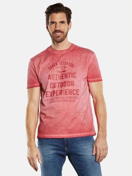 engbers T-Shirt mit Print Tomatenrot