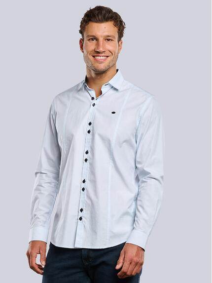 engbers Hemd uni Hellblau