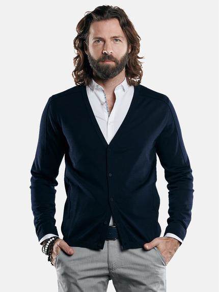 emilio adani Cardigan aus hochwertigem Pima Cotton Garn Marineblau