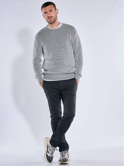 emilio adani Herren Strickpullover strukturiert Silbergrau 39525 emilio adani Herren Strickpullover strukturiert Silbergrau 39525