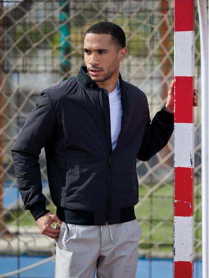 emilio adani Herren Blouson-Jacke slim fit Schwarz 38275