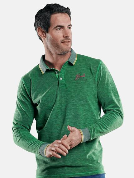 engbers Herren Poloshirt in Flammgarnoptik Cyangruen 29217 engbers Herren Poloshirt in Flammgarnoptik Cyangruen 29217