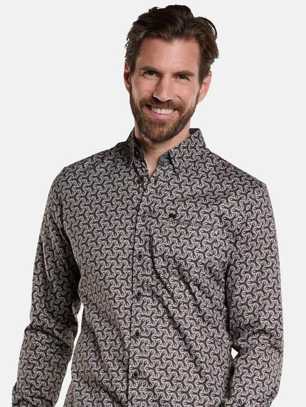 engbers Herren Langarm-Hemd gemustert Grau 34157 engbers Herren Langarm-Hemd gemustert Grau 34157